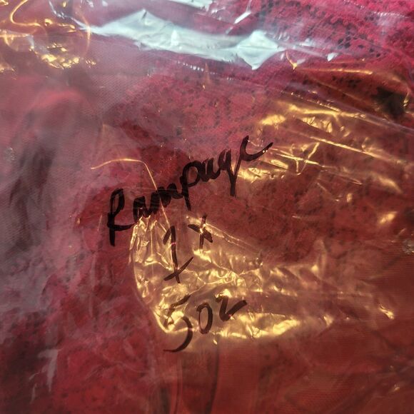 Rampage Y2K Babydoll Sheer Lace Trim Tunic Dress Women's 1X Red Silver Lingerie - Picture 10 of 10